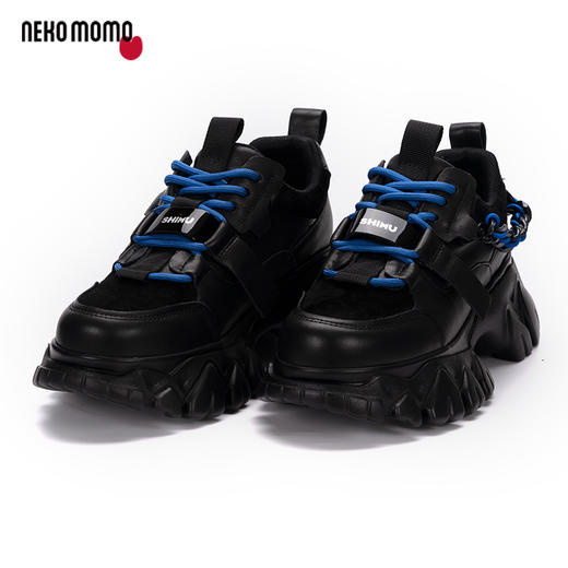 nekomomo2023春季新款商场同款头层牛皮超轻软底厚底纯色老爹鞋M22AM19611女 商品图1