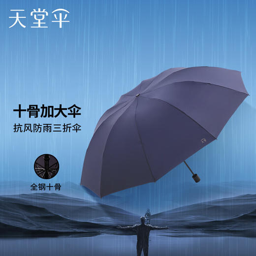 天堂伞 33212E碰，商务三折10骨晴雨伞 商品图2