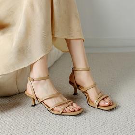 【预售5天】夏季仙女风细带露趾细跟，一字带时装凉鞋高跟鞋HCYYHD&5228