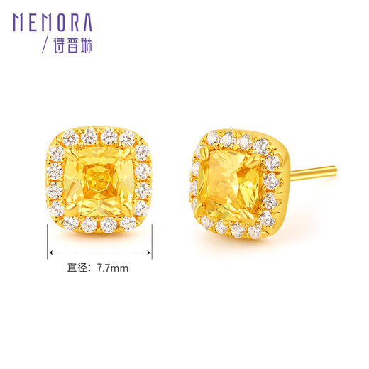 【积分抵值】闪耀方糖耳饰 颜值珠峰 黄金耳钉足金耳环MEMORA诗普琳LEE03501 商品图1