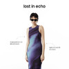 lost in echo设计师品牌修身直筒印花设计针织长款背心开衩连衣裙 商品缩略图1
