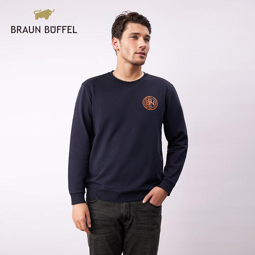 布兰施2024春夏新款轻奢圆领卫衣 商品图1