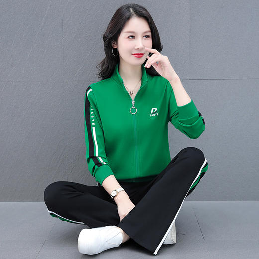 休闲运动套装春秋时尚印花立领跑步休闲洋气减龄运动TR-XJM6751 商品图0