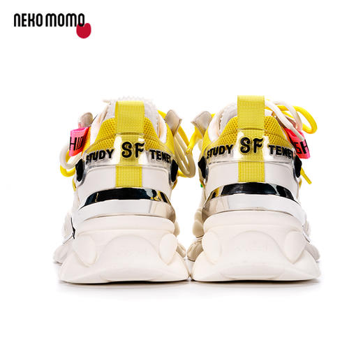 nekomomo2023年春季新款商场同款牛皮网面拼色运动休闲鞋老爹鞋M22AM19601女 商品图4