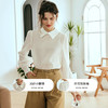 OLrain欧芮儿法式杏色雪纺衫女春季2024年新款时尚简约百搭衬衫 商品缩略图1