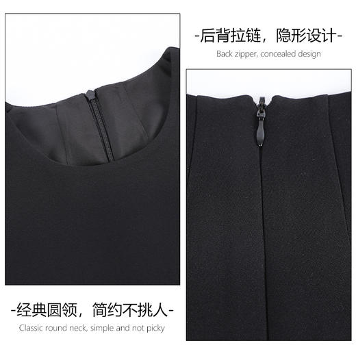 R30【十年小黑裙1.0】夏季优雅轻职风高级感短款圆领无袖连衣裙N23LB080261-12.16直播 商品图3