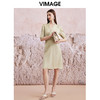 VIMAGE纬漫纪夏季新款法式V领高腰气质显瘦连衣裙V2107721 商品缩略图1