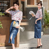 国风中式改良，牛仔半裙两件套HR-MYL3326 商品缩略图4