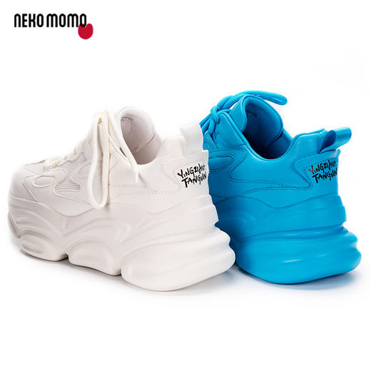 nekomomo2023年春季新款商场同款头层牛皮网面超轻厚底老爹鞋女M22AM19541 商品图4