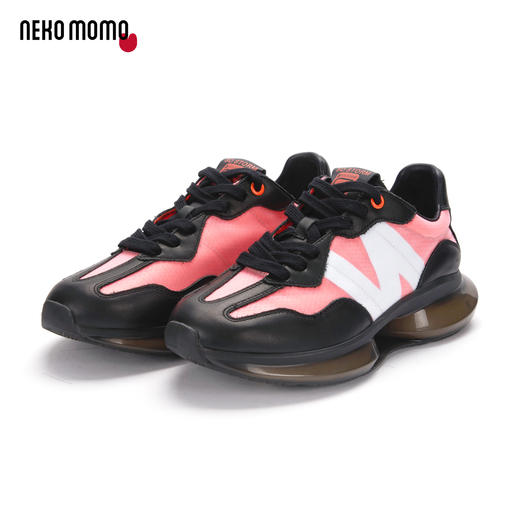 nekomomo2022年秋季新款商场同款牛皮网面超轻厚底休闲鞋老爹鞋女 商品图3
