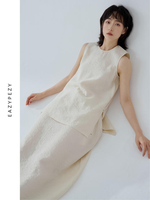 2024SS 缩绉真丝背心半裙套装 商品图1