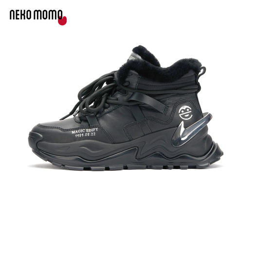 nekomomo2022年秋冬新款商场同款加厚防滑毛绒里高帮保暖老爹鞋女M20DM43361 商品图1