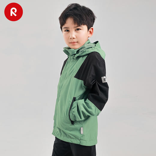 reima男女儿童夹克2024春季新款户外 拒水防风运动连帽外套 商品图3