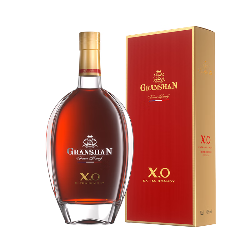 【有税版】格兰轩（GRANSHAN）XO耀红白兰地40%vol法国轻奢白兰地700ml （颜色不备注随机发）