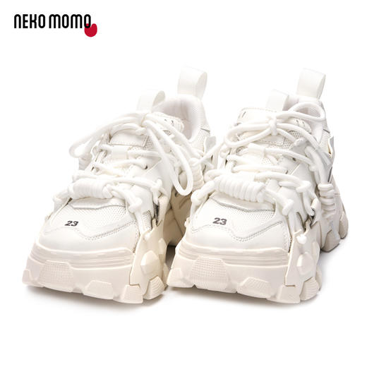 nekomomo2023年春季新款商场同款头层牛皮超轻厚底运动鞋老爹鞋M22CM37241女 商品图1