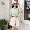 P&X设计师女装 女士宽松简约时尚百搭休闲短裤 824226668 白色 商品缩略图2