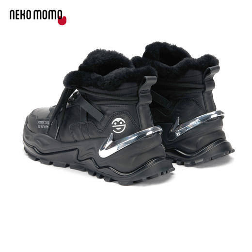 nekomomo2022年秋冬新款商场同款加厚防滑毛绒里高帮保暖老爹鞋女M20DM43361 商品图2