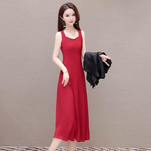 QYM-58025时尚套装裙2024年夏季中国风盘扣上衣中长款连衣裙两件套 商品图2