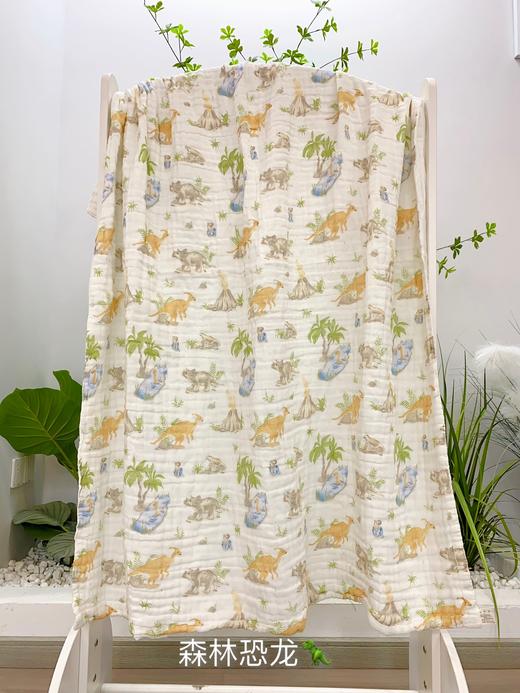 松植屋全棉高密绉纱毯 婴儿浴巾毛巾纯棉纱布宝宝洗澡新生儿童吸水巾家用超软 商品图3