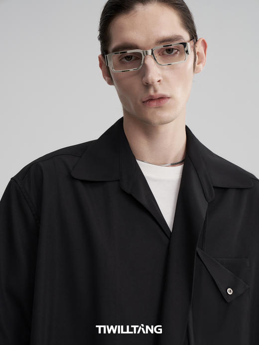 TIWILLTANG启世录 高智感立体门襟双袋衬衫 商品图2