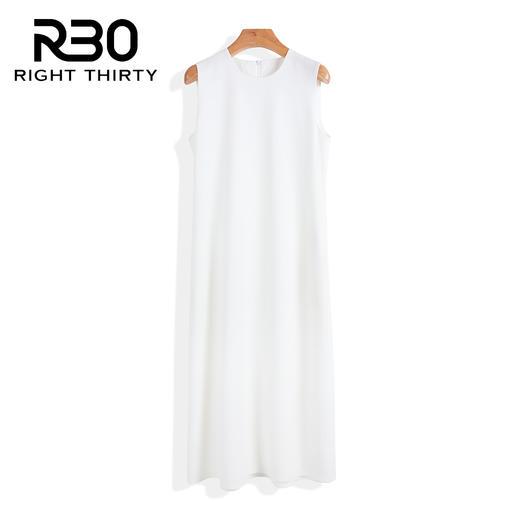 R30【十年小黑裙2.0】加长款夏季轻职风加长款气质高级无袖连衣裙N24LE01044-12.16直播 商品图2