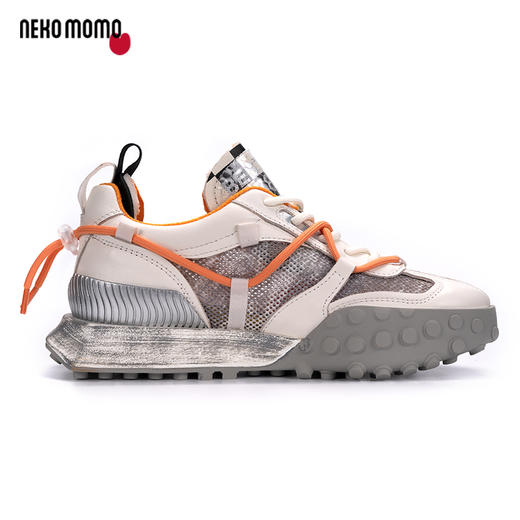 nekomomo2022年秋季新款商场同款牛皮网面超轻厚底老爹鞋运动鞋M22AM19671女 商品图2