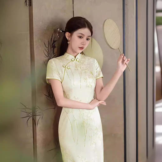 日常可穿新中式，仿花萝清新淡雅改良民国风旗袍GSJ-866 商品图2