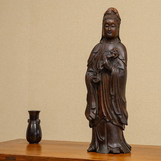 清 红木如意观音像 商品图2