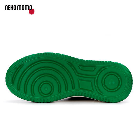 nekomomo2023年春季新款商场同款超轻花色牛仔布小绿底高帮板鞋女 商品图4