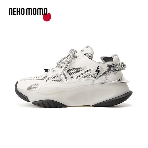 nekomomo2023年夏季新款商场同款彩色牛皮网面超轻软底老爹鞋女M22AM11391 商品图2