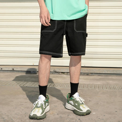 gxg jeans男装夏季热卖款牛仔短裤男街头风明线时尚短裤 商品图1