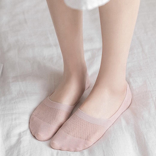 Im Presionismo天鹅丝无骨冰冰袜/轻薄网眼透气船袜 商品图4