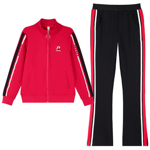 休闲运动套装春秋时尚印花立领跑步休闲洋气减龄运动TR-XJM6751 商品图4