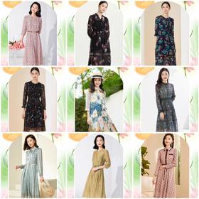 春日浪漫，印花长裙