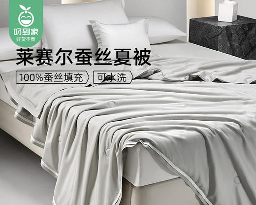 【预售-4月17日配送】佳丽斯沁爽蚕丝夏被（清风蓝）/1件（150*230cm，总重约1.3kg） 商品图1