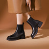 【自营】哈森 专柜同款冬季时尚圆头套脚切尔西靴女靴 HA232511 商品缩略图5