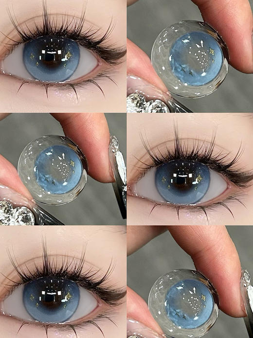 Honeys蓝钻金星/粉钻金星/天生银灰 半年抛 直径14.2 着色13.5 商品图9