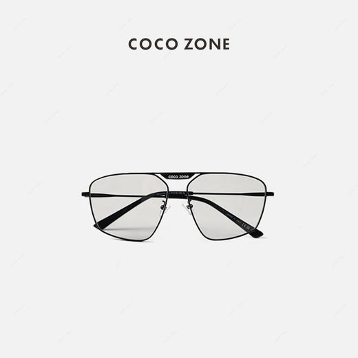 COCO ZONE 时尚多边形眼镜黑框复古双梁显脸瘦太阳镜 23C29307 商品图0