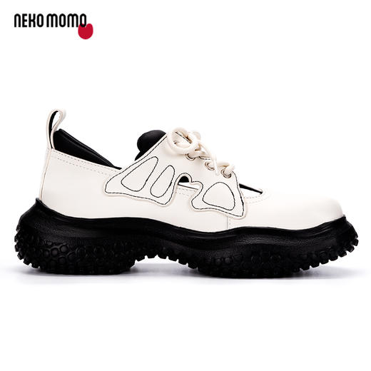 nekomomo2023春季新款商场同款牛皮厚底系带玛丽珍鞋豆豆鞋单鞋M22AE19521女 商品图2