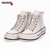 nekomomo牛皮厚底高帮鞋女ins潮2023年春季新款休闲增高运动板鞋M22DS43841 商品缩略图0