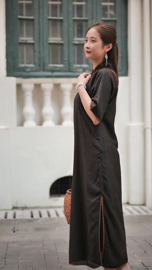 漫物记剪花香云纱旗袍XYS-W221 商品图5