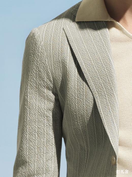 Stylbiella 埃及棉弹力泡泡纱全麻衬单西 商品图1