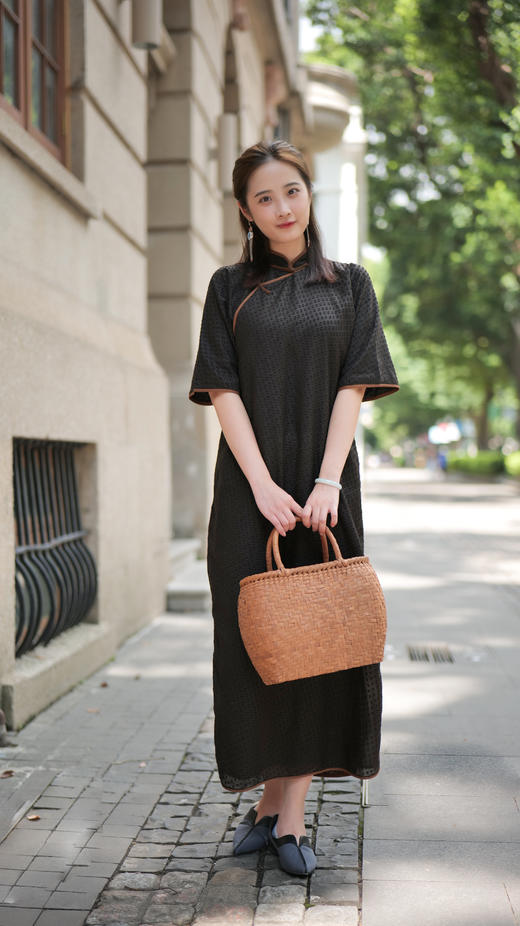 漫物记剪花香云纱旗袍XYS-W221 商品图0