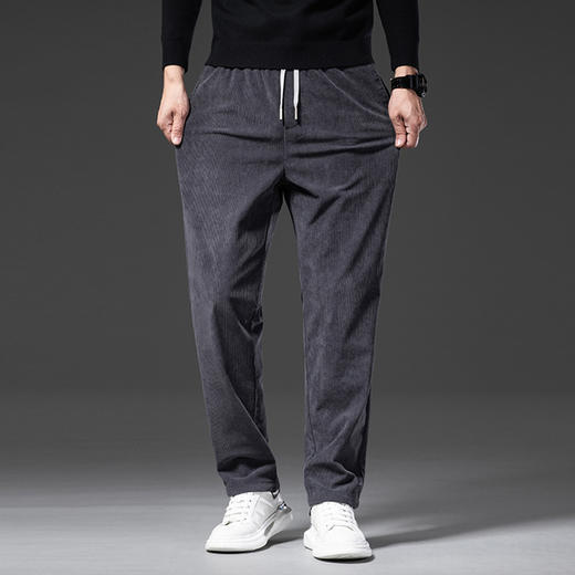 【新款DYG】大依优型大码休闲裤直筒长裤灯芯绒男舒适弹力休闲简约百搭加肥加大男装潮款 商品图6