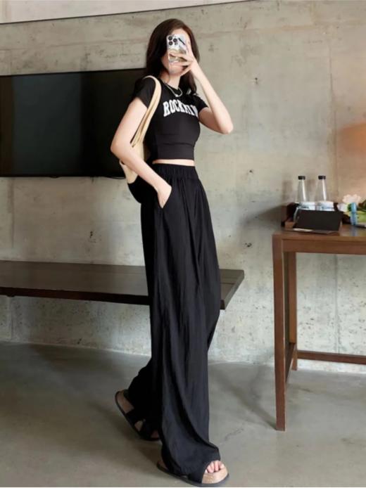 🔺【茧墨冰氧禅意皱皱山本阔腿裤MS5565】🔅1、显瘦版型+藏肉立体剪裁，消化各种腿型！🌷 2、垂顺冰感面料，透气丝滑不粘身，✅清凉过夏天 商品图2