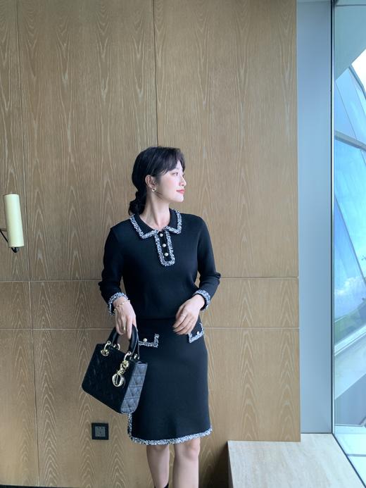 欧芮儿春新款两减套小香风时尚套女长袖上衣+显瘦半身裙 商品图2