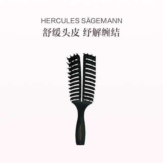 品牌直发 HERCULES SÄGEMANN 赫格丽 弧形头型鬃毛按摩梳 商品图0