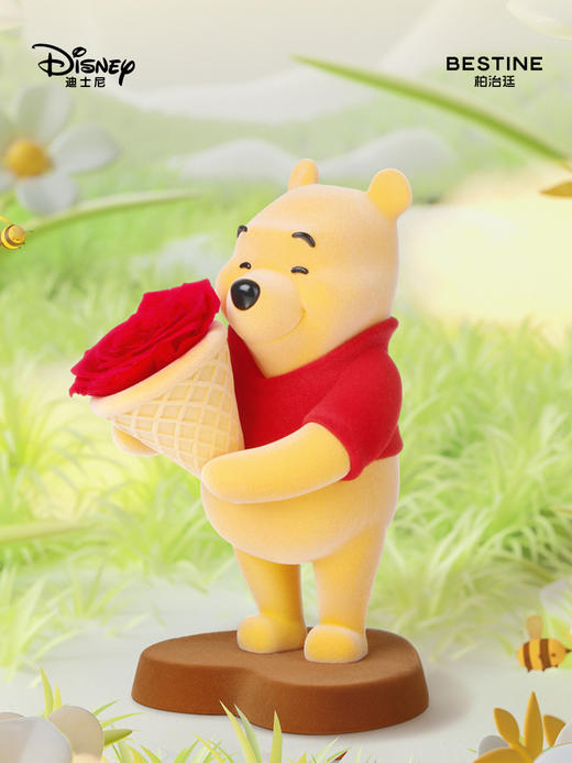 VBEINGS花语 噗噗 小熊维尼 玫瑰花摆件告白送女生女友老婆日礼物 商品图1