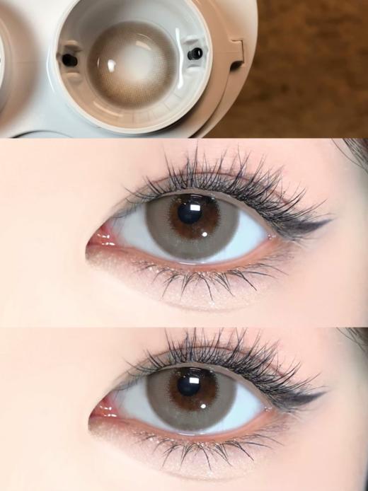 beenana 月抛 糖衣炮弹/草莓印记 黑/棕褐 14.5mm 韩产月抛两片装 商品图5