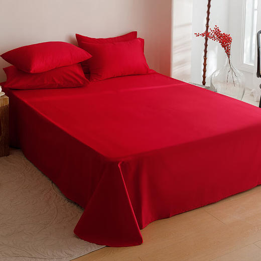 红秀世纺 60s纯棉转运四件套（酒红） 商品图2